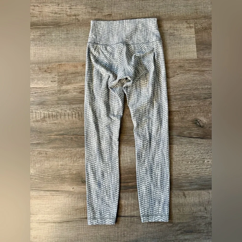 Lululemon Wunder Under High-Rise 7/8 Tight Jacquard Battleship Silver Spoon 6
